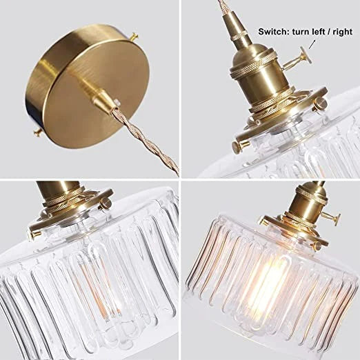 Stunning Ripple Glass Ceiling Pendant Light