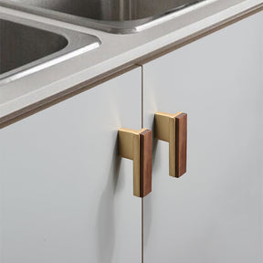 Square Solid Wood Cabinet Bar Handles