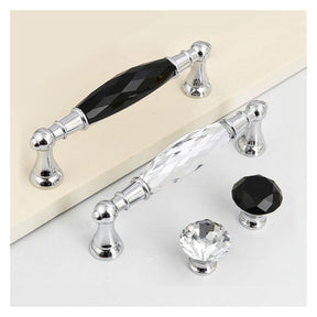 Luxury Crystal Chrome Cupboard Handles