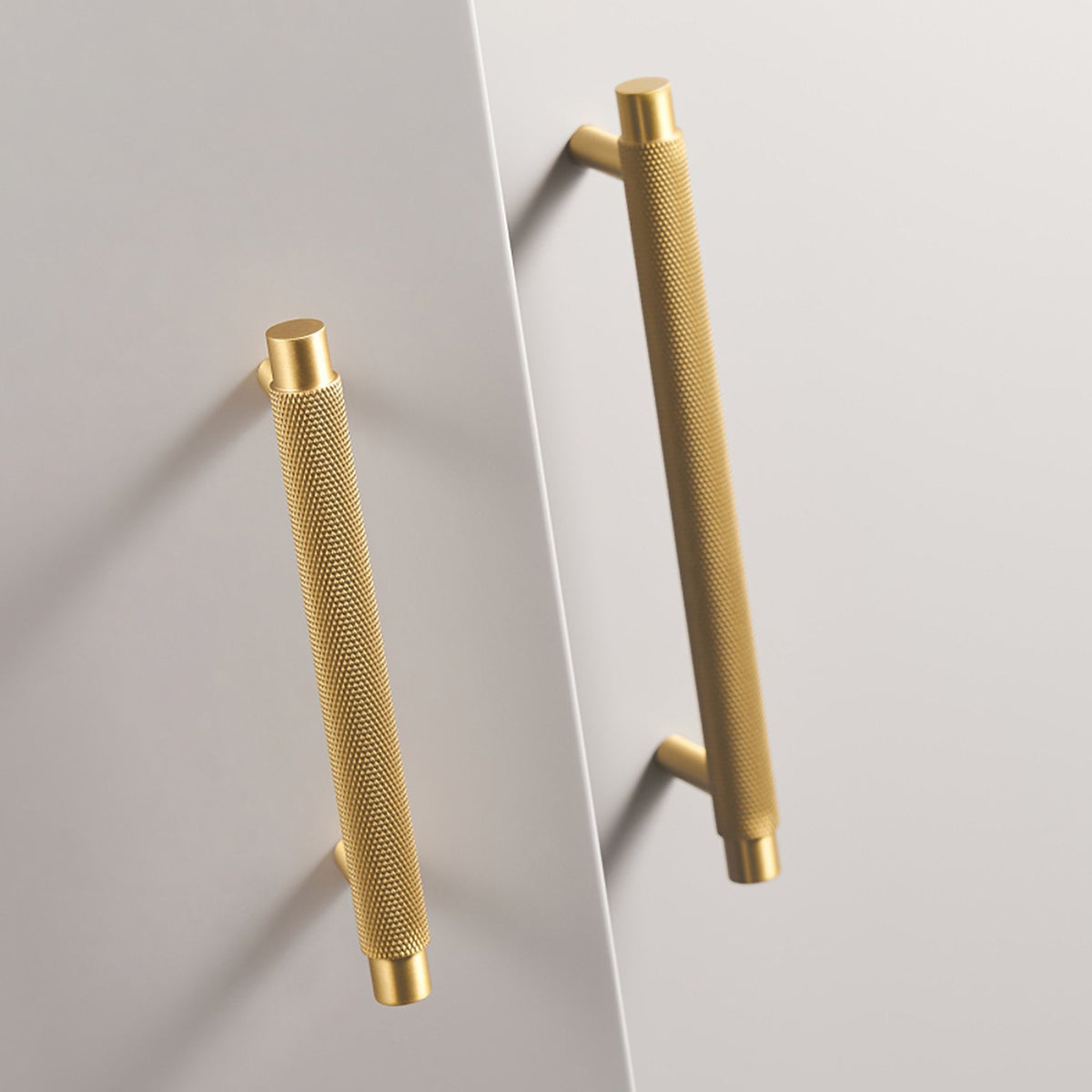 Brass Knurled T-Bar Cabinet Handles