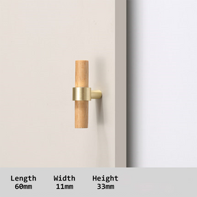 Wooden Cabinet Pulls With Brass Base