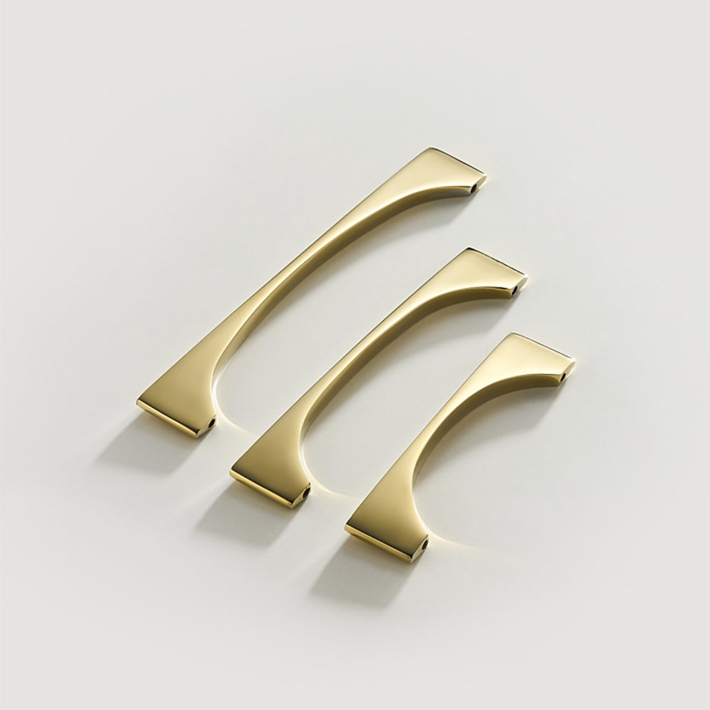 Solid Brass Gold Arch Cabinet Handles