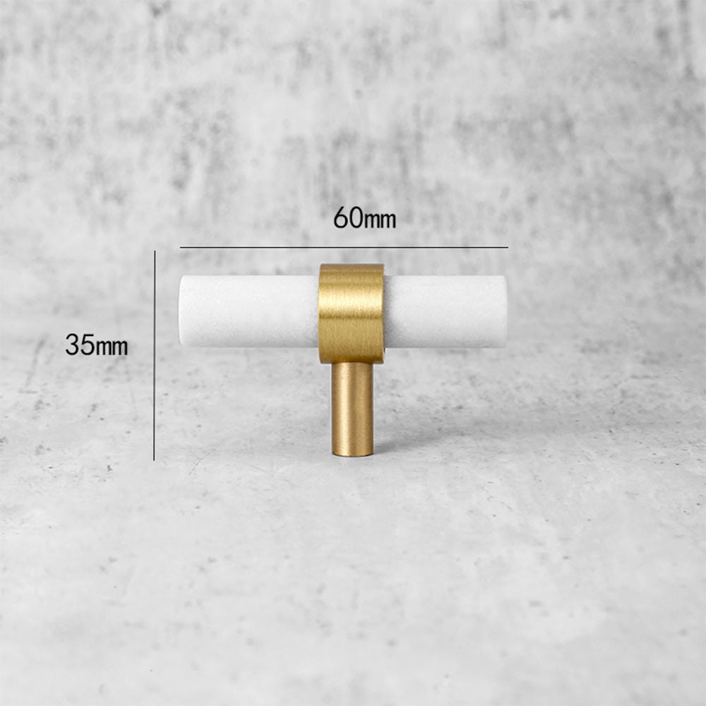 Stylish Marble&ZincAlloy T-Bar Kitchen Cabinet Handles