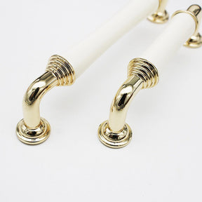 Polished Gold Ceramic Bow Handles