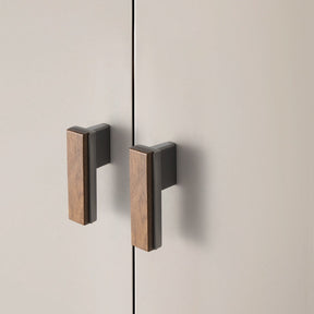 Square Solid Wood Cabinet Bar Handles