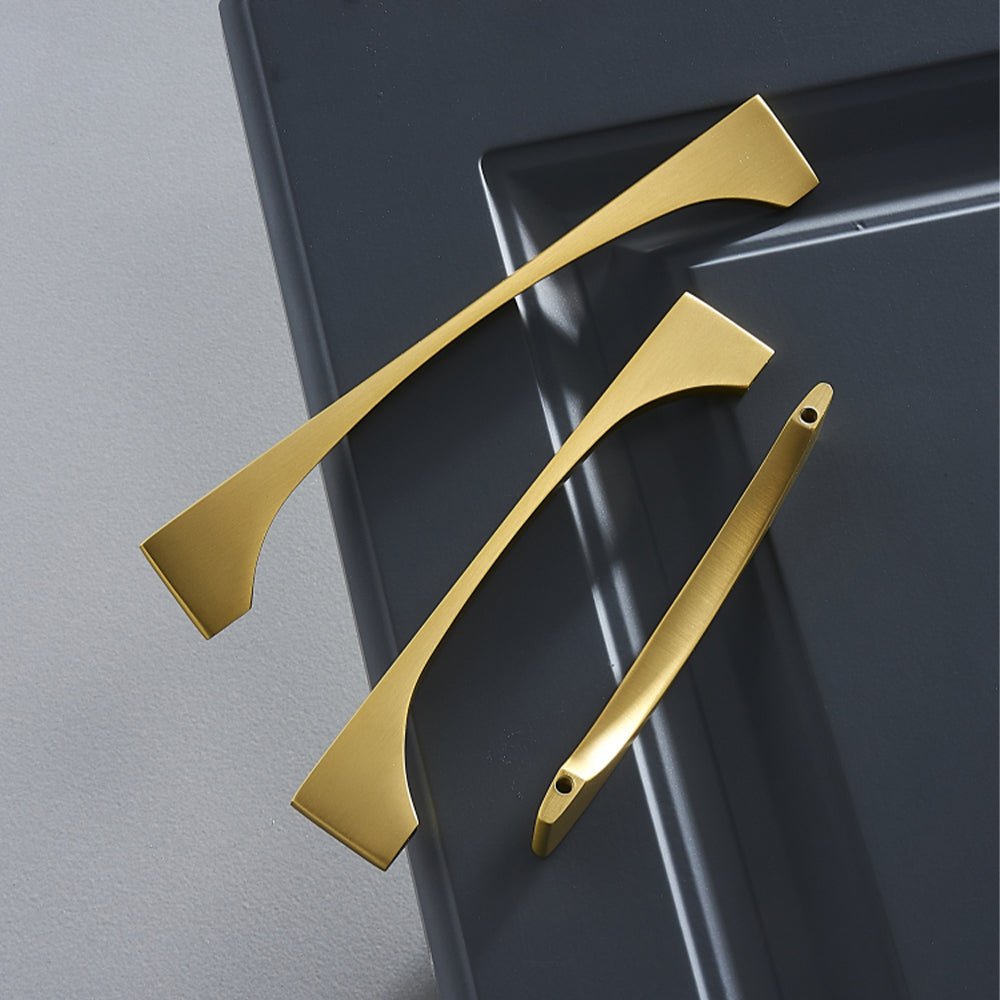 Solid Brass Gold Arch Cabinet Handles