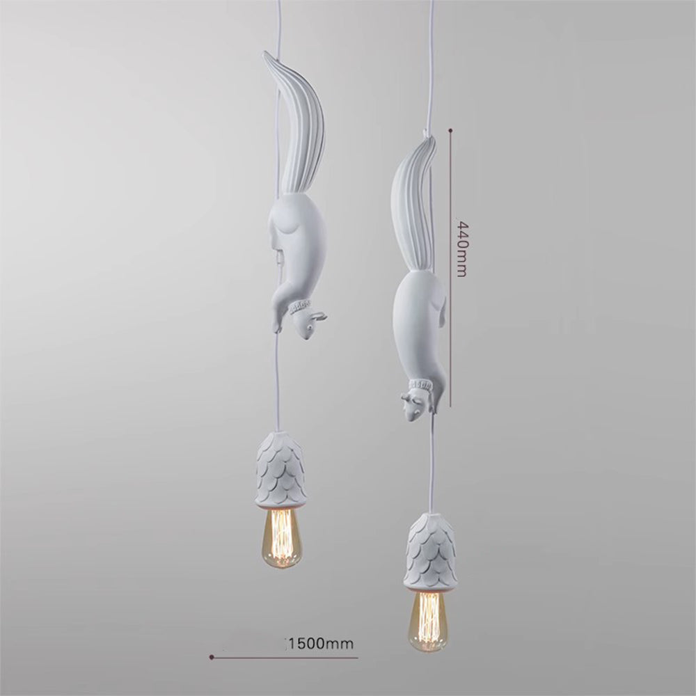 Cute Resin Squirrel Ceiling Pendant Light