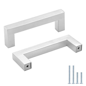 Brushed Nickel Square Bar Handles