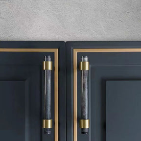 Bone and Horn T Bar Brass Cabinet Handles