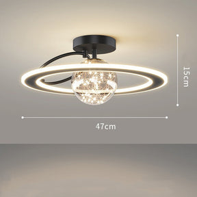 Luxury Golden Starry Glass Ceiling Lamp