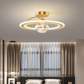 Luxury Golden Starry Glass Ceiling Lamp