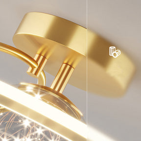 Luxury Golden Starry Glass Ceiling Lamp