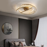 Modern Round Crystal Ceiling Lamp For Master Bedroom