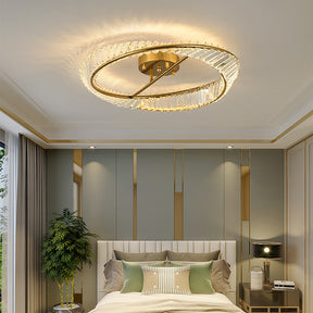 Modern Round Crystal Ceiling Lamp For Master Bedroom