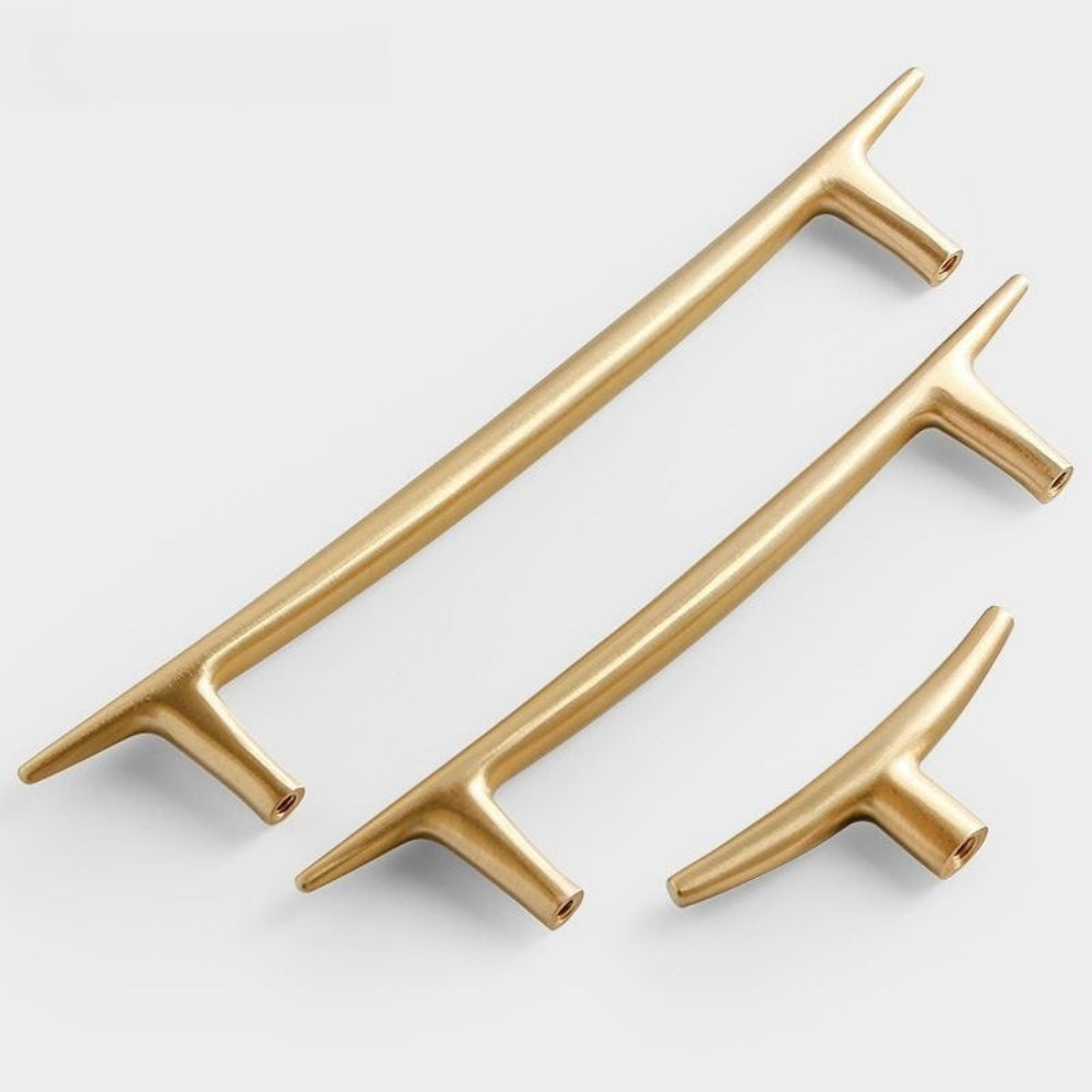 Modern Solid Brass Kitchen Cabinet Handles