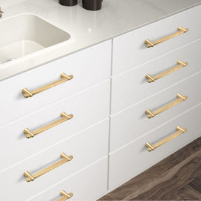 Brushed Brass Cabinet Handles for Kitchen