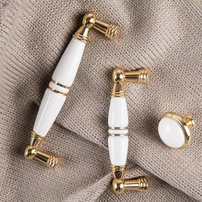 Polished Gold Ceramic Bow Handles