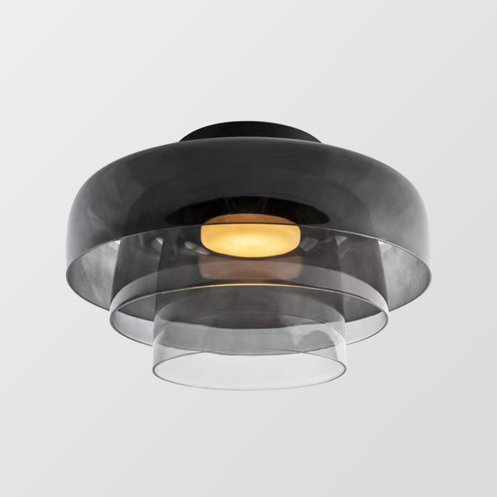 Medieval Simple Multi-Layer Glass Ceiling Light