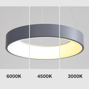 White LED Ribbed Hoop Ceiling Light -Lampsmodern