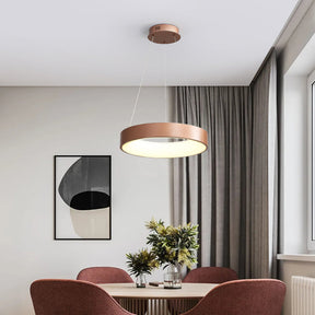 White LED Ribbed Hoop Ceiling Light -Lampsmodern