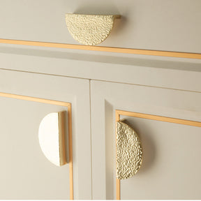 Polished Brass Semicircle Cabinet Handles