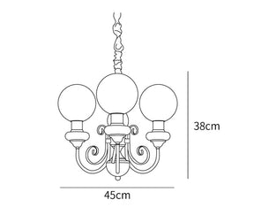 Modern Bubble Art Green Chandelier Light