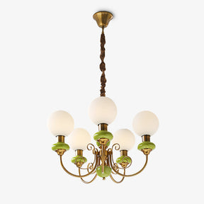 Modern Bubble Art Green Chandelier Light