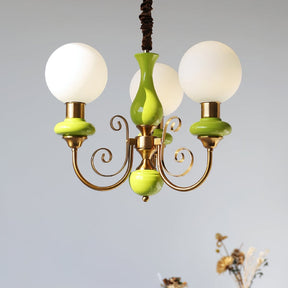 Modern Bubble Art Green Chandelier Light