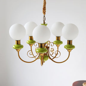 Modern Bubble Art Green Chandelier Light