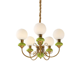 Modern Bubble Art Green Chandelier Light