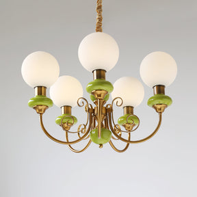 Modern Bubble Art Green Chandelier Light