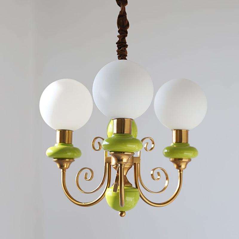 Modern Bubble Art Green Chandelier Light