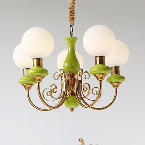 Modern Bubble Art Green Chandelier Light