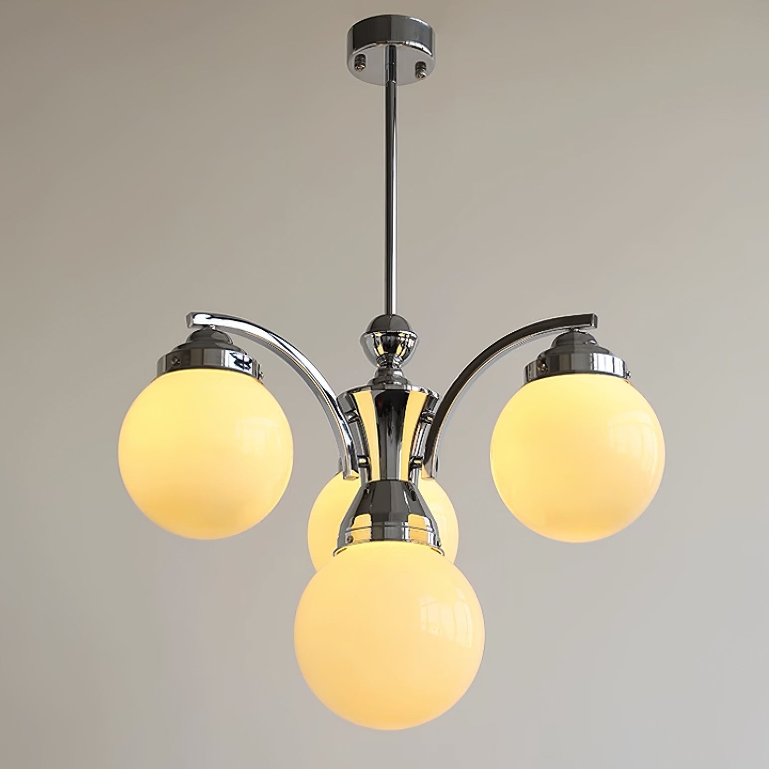 Retro Bubble Round Glass Glove Chandelier