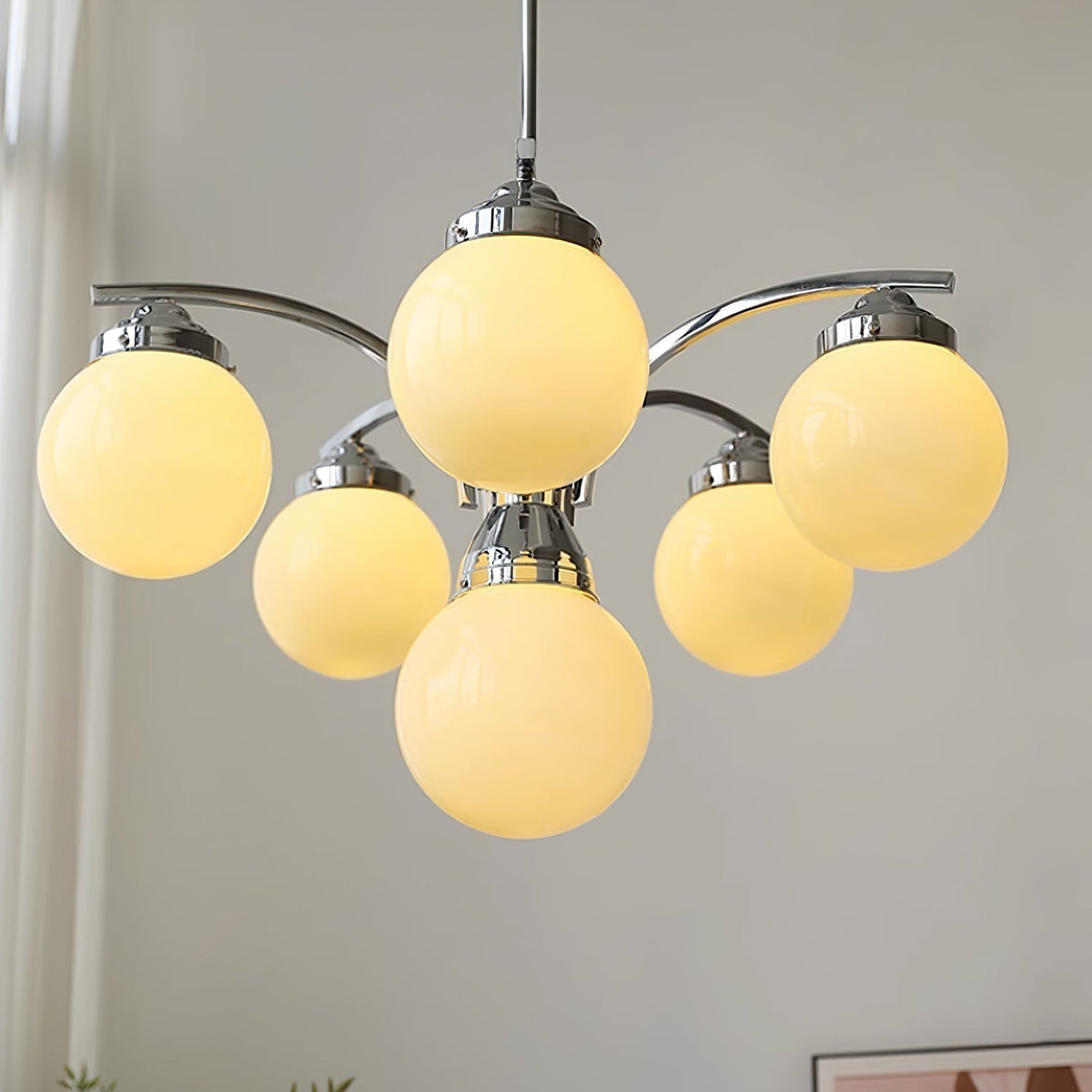 Retro Bubble Round Glass Glove Chandelier