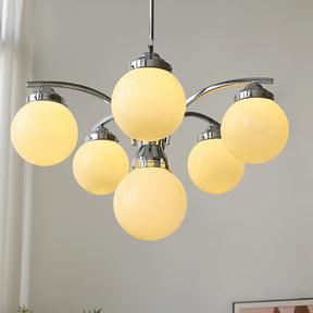 Retro Bubble Round Glass Glove Chandelier