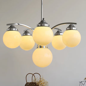 Retro Bubble Round Glass Glove Chandelier