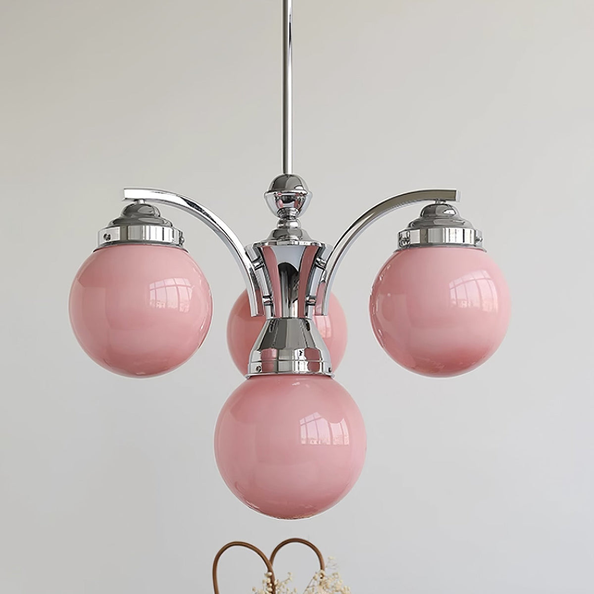 Retro Bubble Round Glass Glove Chandelier