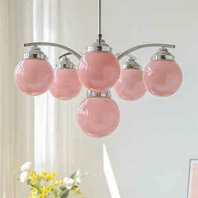 Retro Bubble Round Glass Glove Chandelier