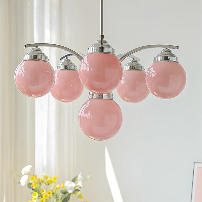 Retro Bubble Round Glass Glove Chandelier