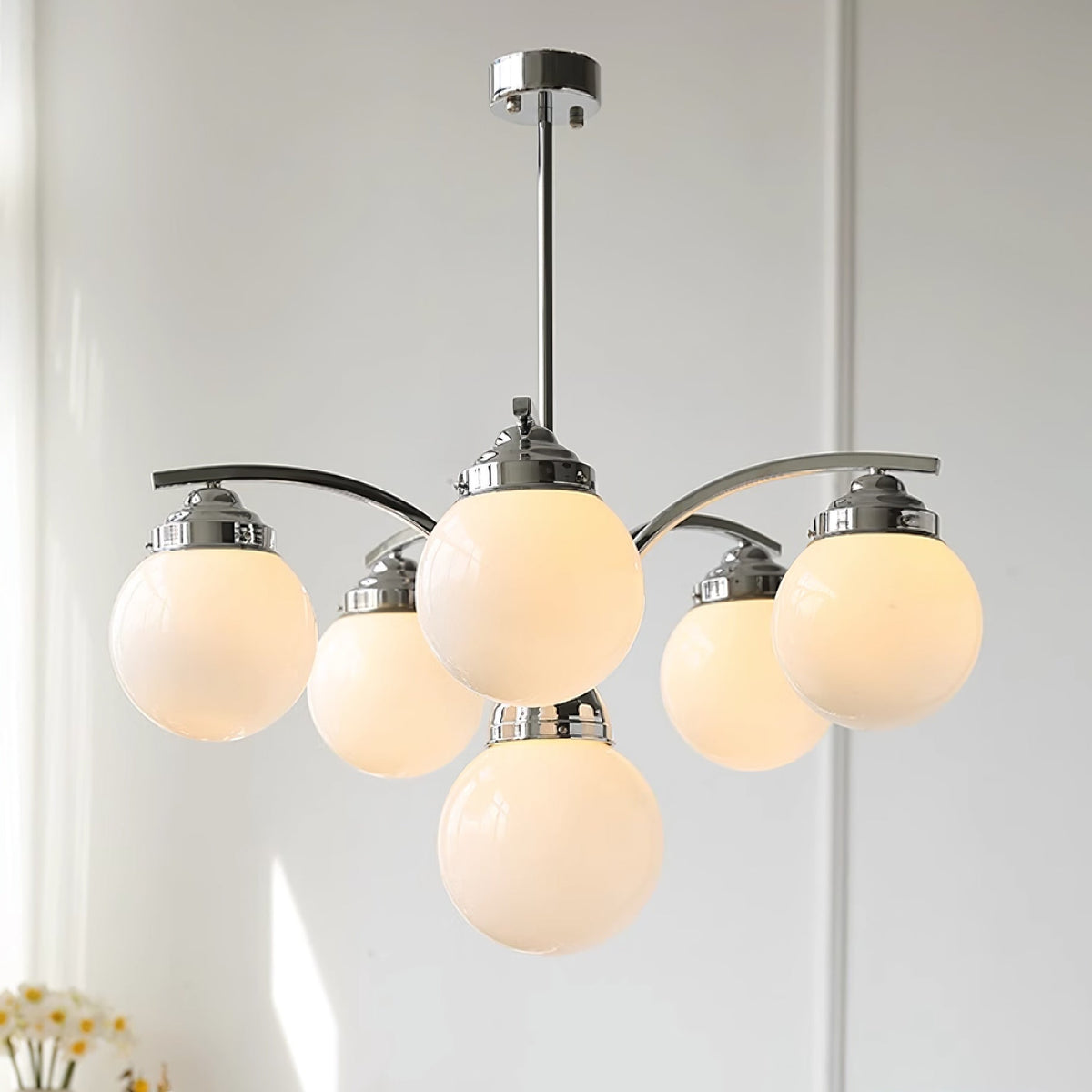 Retro Bubble Round Glass Glove Chandelier