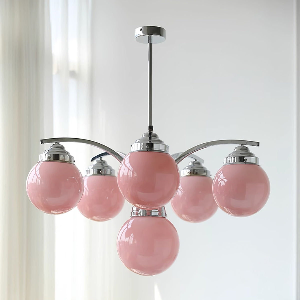 Retro Bubble Round Glass Glove Chandelier