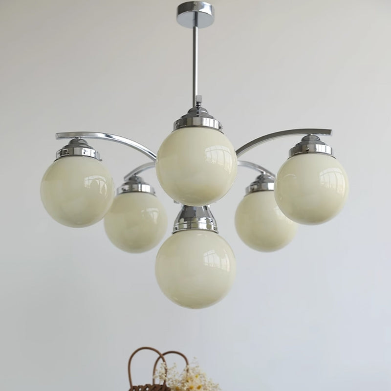 Retro Bubble Round Glass Glove Chandelier