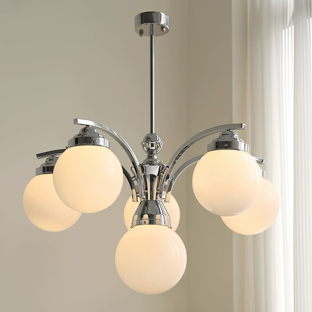 Retro Bubble Round Glass Glove Chandelier