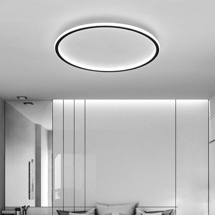 Goldenwarm Modern Round LED Ceiling Lights Semi-Flush Mount Low Ceiling ...