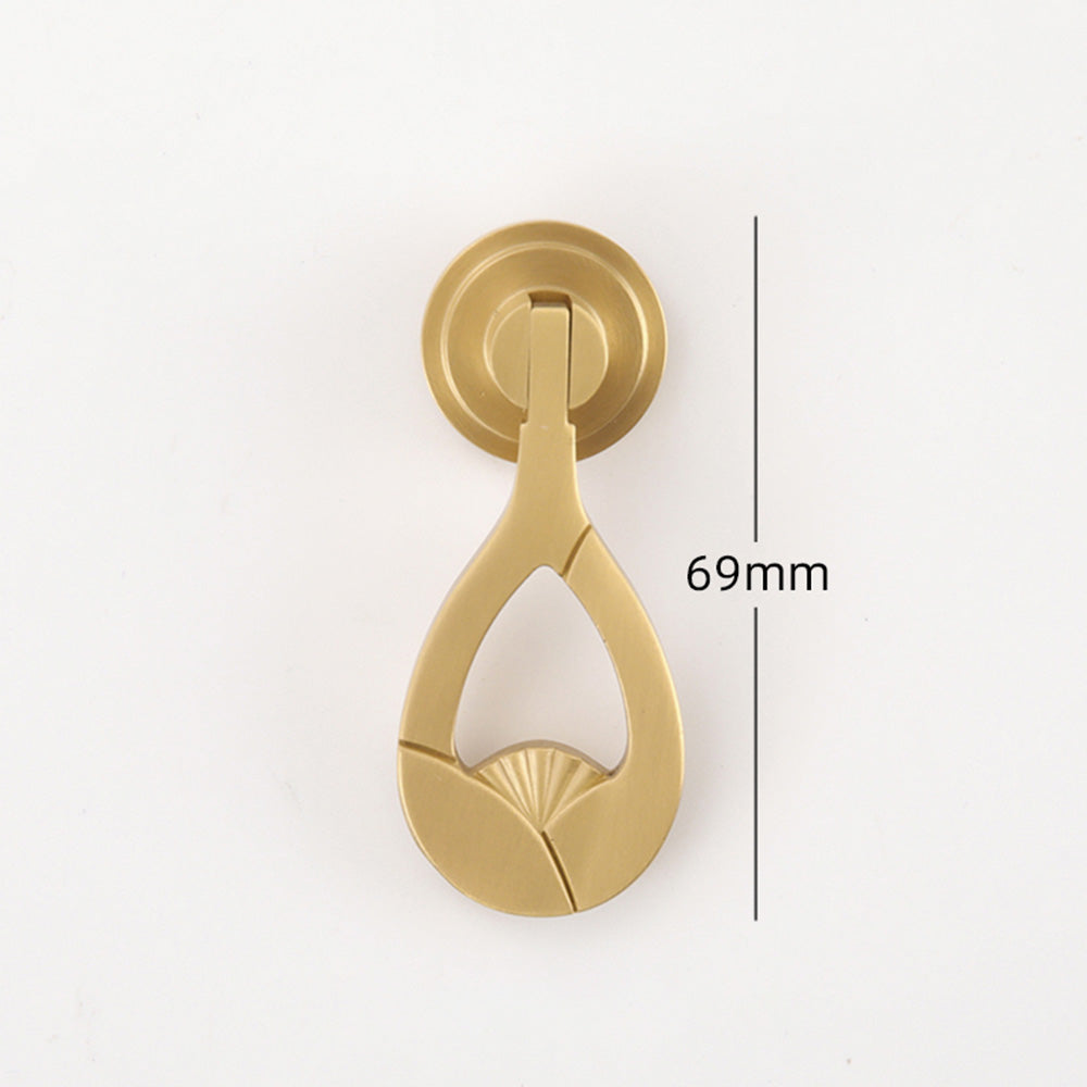 Gold Long Fan Pattern Cabinet Bar Handle