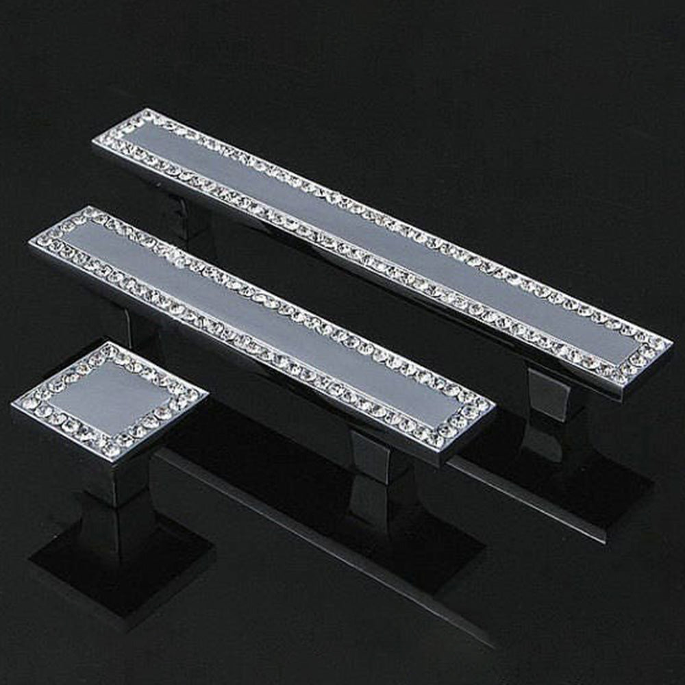 Crystal Square Cabinet Handles