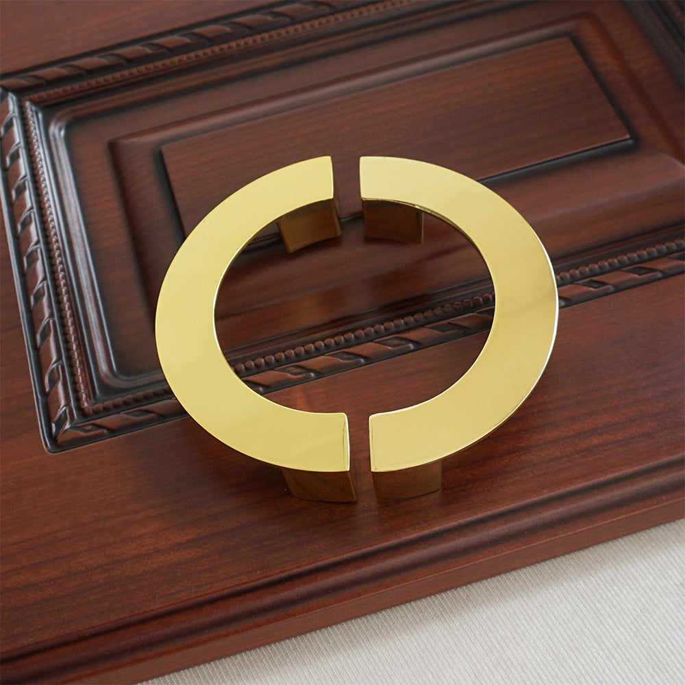 Semicircle Brass Solid Cabinet Handles