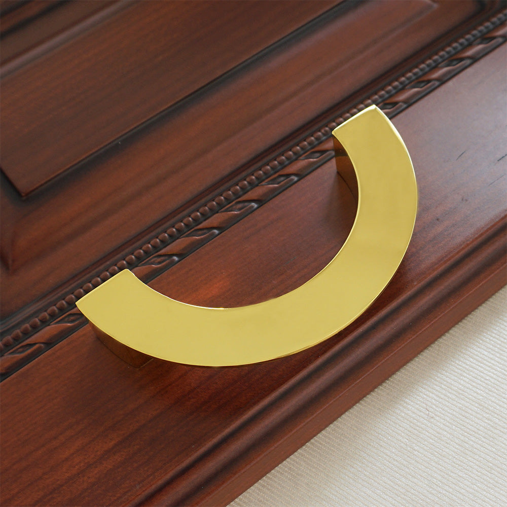 Semicircle Brass Solid Cabinet Handles