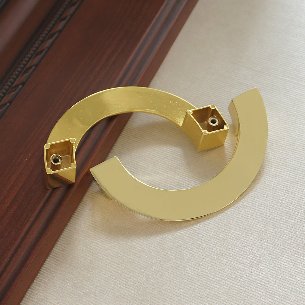 Semicircle Brass Solid Cabinet Handles